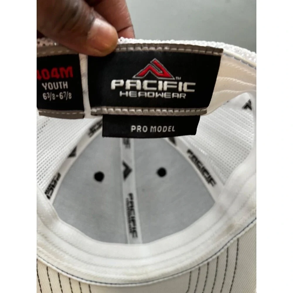 Pacific Headwear 104M Youth Blue Black Mesh Trucker Hat Baseball Flexfit Cap‎